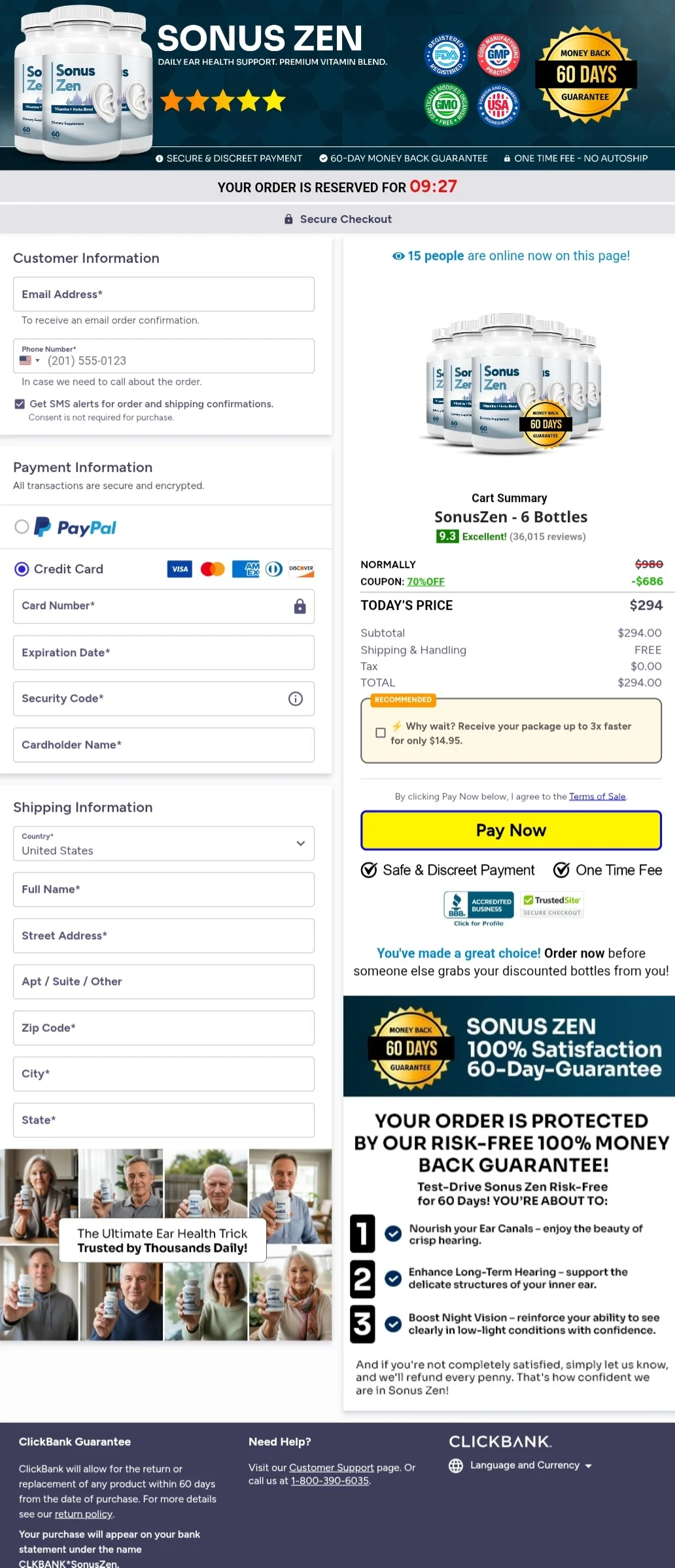 SonusZen order form